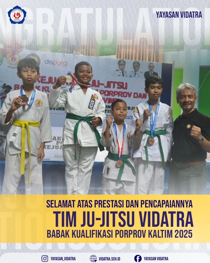 Siswa Vidatra Ukir Prestasi di Kejuaraan Provinsi Ju-Jitsu Kaltim 2025